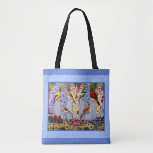 Farbiges Birds Garden Party Tasche