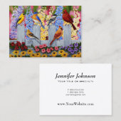 Farbiges Birds Garden Party Visitenkarte (Vorne/Hinten)