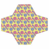 Farbiges Bitcoin-Muster Fußball (Flach)