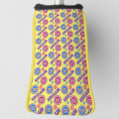 Farbiges Bitcoin-Muster Golf Headcover (Rotieren 90)