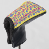 Farbiges Bitcoin-Muster Golf Headcover (3/4 Vorderseite)