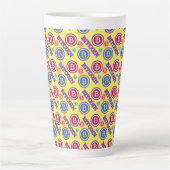 Farbiges Bitcoin-Muster Milchtasse (Vorderseite)