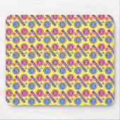 Farbiges Bitcoin-Muster Mousepad (Vorne)