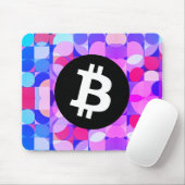 Farbiges Bitcoin-Muster Mousepad (Mit Mouse)