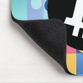 Farbiges Bitcoin-Muster Mousepad (Ecke)