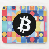 Farbiges Bitcoin-Muster Mousepad (Vorne)