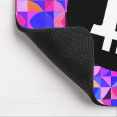 Farbiges Bitcoin-Muster Mousepad (Ecke)