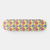 Farbiges Bitcoin-Muster Skateboard (Horizontal)