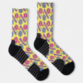 Farbiges Bitcoin-Muster Socken (Rechts)