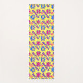 Farbiges Bitcoin-Muster Yogamatte (Vorderseite)