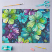 Farbiges Blatt Papier mit Blumenmuster (Basteln)