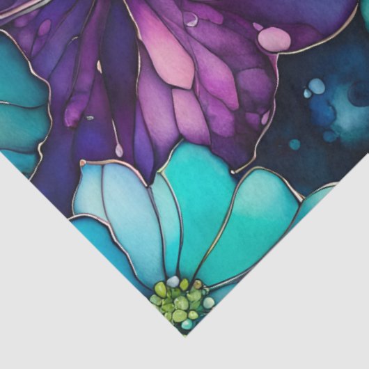 Farbiges Blatt Papier mit Blumenmuster (Ausschnitt)