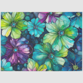 Farbiges Blatt Papier mit Blumenmuster