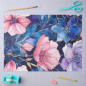 Farbiges Blatt Papier mit Blumenmuster (Basteln)