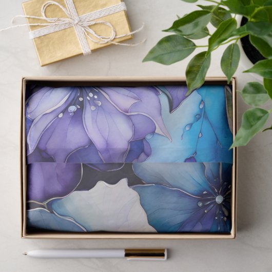 Farbiges Blatt Papier mit Blumenmuster (Geschenk)