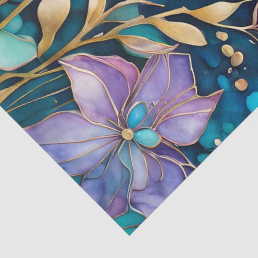 Farbiges Blatt Papier mit Blumenmuster (Ausschnitt)