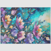 Farbiges Blatt Papier mit Blumenmuster (Vorderseite)