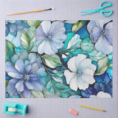 Farbiges Blatt Papier mit Blumenmuster (Basteln)