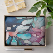 Farbiges Blatt Papier mit Blumenmuster (Geschenk)