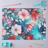 Farbiges Blatt Papier mit Blumenmuster (Basteln)