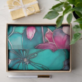 Farbiges Blatt Papier mit Blumenmuster (Geschenk)