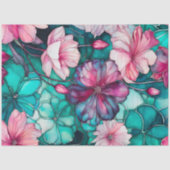 Farbiges Blatt Papier mit Blumenmuster (Vorderseite)