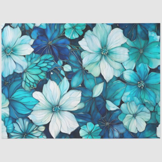 Farbiges Blatt Papier mit Blumenmuster (Vorderseite)