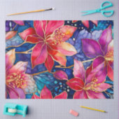 Farbiges Blatt Papier mit Blumenmuster (Basteln)