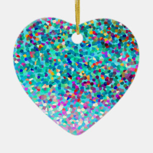 Farbiges Blau, buntes Muster Abstrakt Art Keramik Ornament