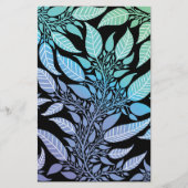 Farbiges blaue grüne Blattdesign Seifenspulpapier (Vorderseite)