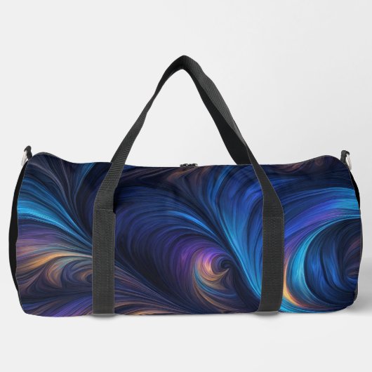 Farbiges blaues Muster Duffle Bag (Vorderseite)