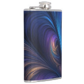 Farbiges blaues Muster Flachmann (Rechts)