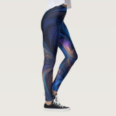 Farbiges blaues Muster Leggings (Rechts)