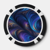 Farbiges blaues Muster Pokerchips (Rückseite)