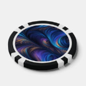 Farbiges blaues Muster Pokerchips (Einzeln)