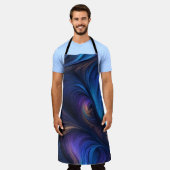Farbiges blaues Muster Schürze (Getragen)