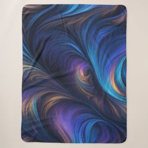 Farbiges blaues Muster Sherpadecke