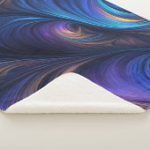 Farbiges blaues Muster Sherpadecke (3/4)