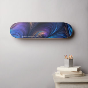 Farbiges blaues Muster Skateboard