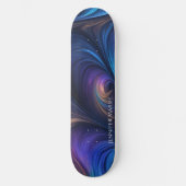 Farbiges blaues Muster Skateboard (Vorderseite)