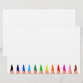 Farbiges Bleistift-Kunst-Briefpapier (weiß) Briefpapier (Vorne/Hinten)