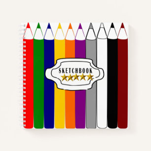 Farbiges Bleistift-Sketch-Notebook Notizblock