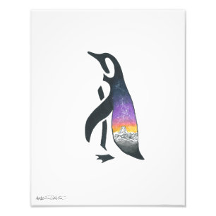 Farbiges Bleistiftpenguin-Zeichnen Fotodruck