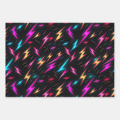 Farbiges Blitzmuster Geschenkpapier Set (Vorderseite 3)