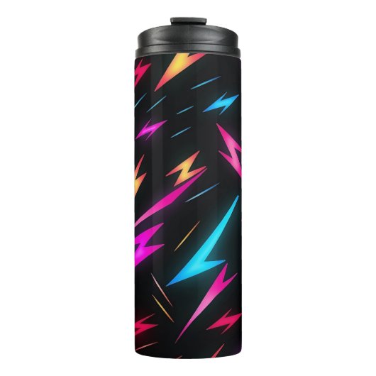 Farbiges Blitzmuster Thermosbecher (Vorderseite)