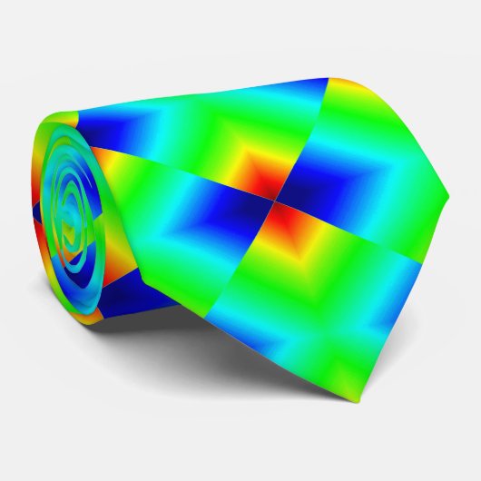 Farbiges Block-Glühen in der Dunkelheit Krawatte (Gerollt)