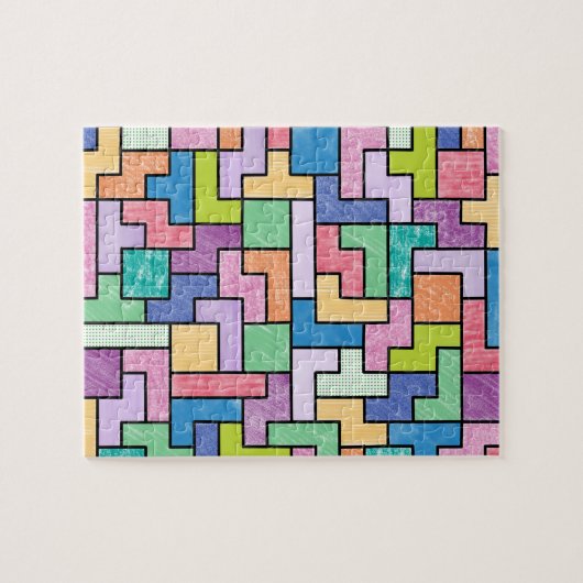 Farbiges Blockpuzzle Puzzle (Horizontal)