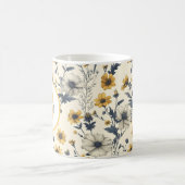 Farbiges Blume-Muster, gelb Kaffeetasse (Mittel)
