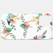 FARBIGES BLUMEN-BOTANISCHES MUSTER Case-Mate iPhone HÜLLE (Rückseite (Horizontal))