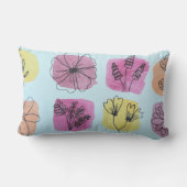 Farbiges Blumen  Lendenkissen (Rückseite)